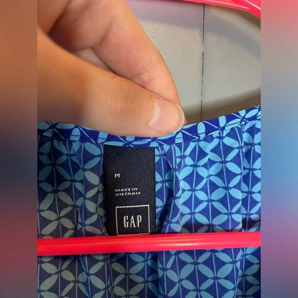 GAP blue pattern smock dress size medium - Picture 4 of 6